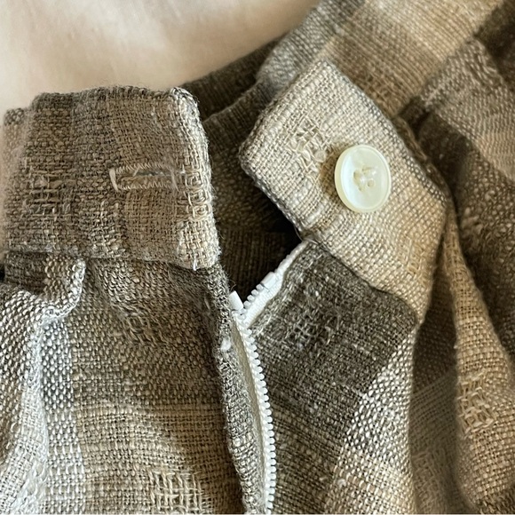 Gray and White Pleated Midi Skater Skirt - Picture 7 of 7